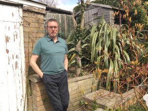 Man in garden